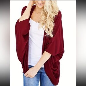 Solid‎ Open Cardigan